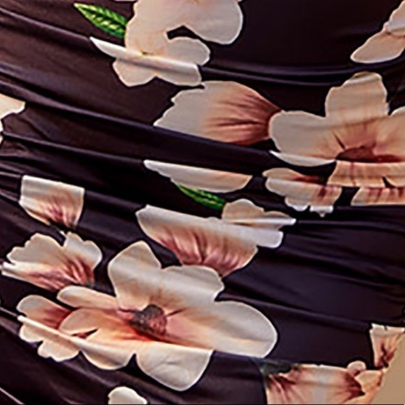 Floral Print Sweetheart Neck Ruched Mini Dress Size Small NEW - Picture 5 of 11